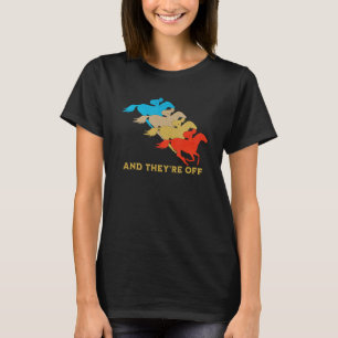 T-shirt Course Hippique Jockey Racer Derby Vintage Rétro