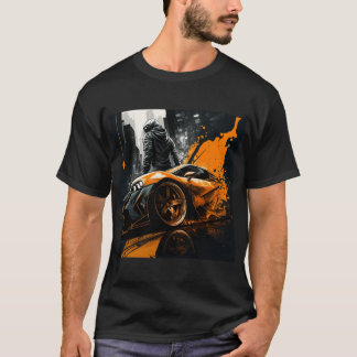 T-shirt Course illégale dans la rue, Noir
