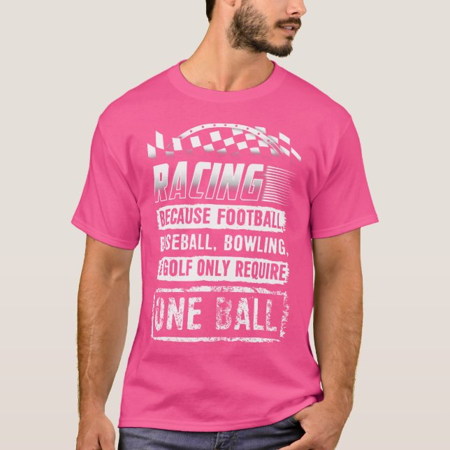 T-shirt Course Parce Que Football Baseball Bowling Et Golf (Devant)