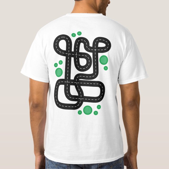 T-shirt Course Piste Enfants Voiture Playmat Papa Fête des (Dos)