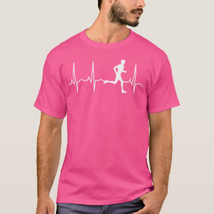 T-shirt Course Pour Hommes Coureurs Heartbeat