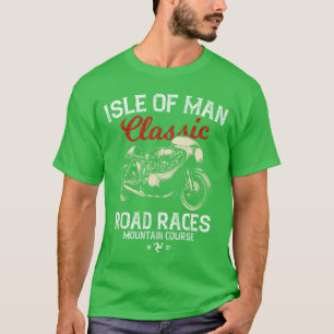 T-shirt Course rétro de moto vintage sur l'île de Man T Ra