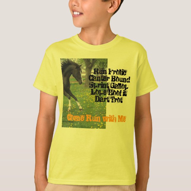 T-shirt "Course venue avec moi" enfants T (Devant)
