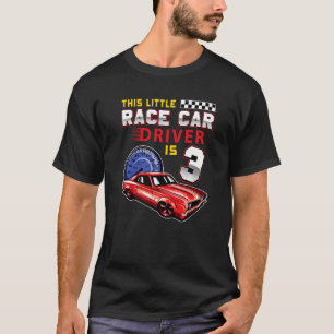 T-shirt Course voiture 3e anniversaire Toddler Boy Racing 
