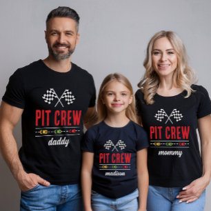 T-shirt Course Voiture Correspondance Pit Crew Daddy