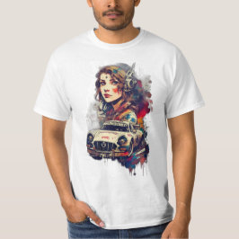 T-shirt course voiture fille 1