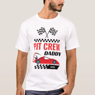 T-shirt Course voiture pit équipage papa course anniversai