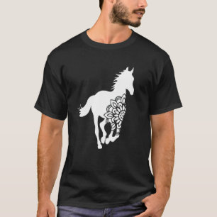 T-shirt Courses de chevaux Équitation Fleurs Grange Équest