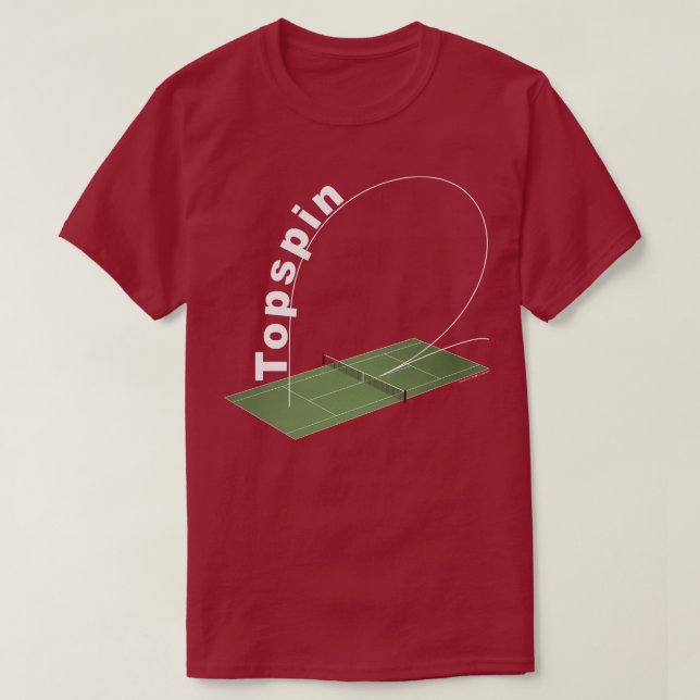 T-shirt court de tennis de Topspin (Design devant)