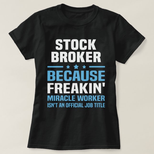 T-shirt Courtier en actions (Design devant)