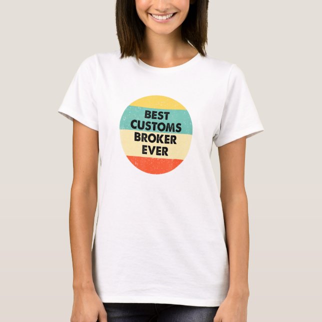 T-shirt Courtier en douane Meilleur courtier en douane jam (Devant)