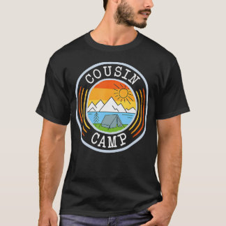 T-shirt Cousin Camp Camper Équipe de Camping Feu de Camp É