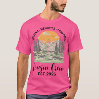 T-shirt Cousin Crew 2025 Camping de jumelage familial Camp