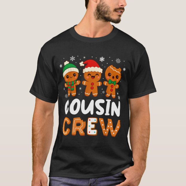 T-shirt Cousin Crew Christmas 2025 Cookie Kids Boy Girl Fa (Devant)