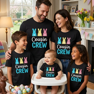 T-shirt Cousin Crew Easter Bunny Dad Family Matching Tee