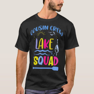 T-shirt Cousin Crew Lake Squad Famille Camping Vacances