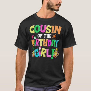 T-shirt Cousin de la fille d'anniversaire Artiste papa pap