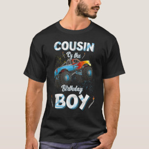 T-shirt Cousin De L'Anniversaire Garçon Monster Camion Ann