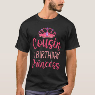 T-shirt Cousin de l'Anniversaire Princesse Crown Matching