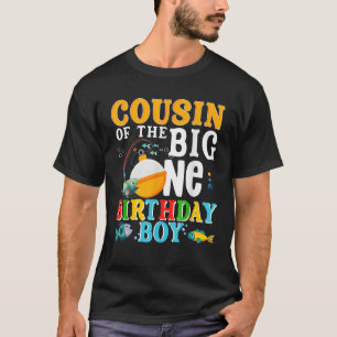 T-shirt Cousin Du Garçon D'Anniversaire Du Poisson Ally Un