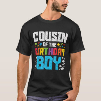 T-shirt Cousin du garçon d'anniversaire Master Builder Bui