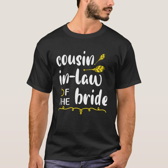 T-shirt Cousin En Droit De La Mariée Groom Heureux Mariage (Devant)