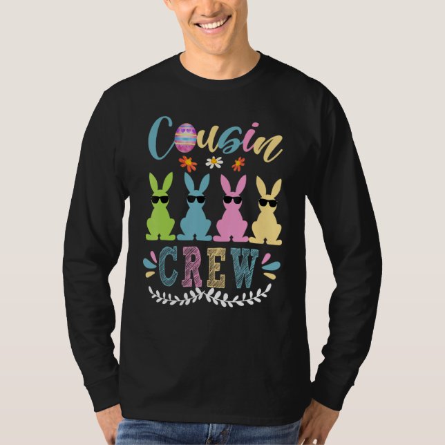 T-shirt Cousin Équipe Bunny Lapin Fête de Pâques Ma (Devant)
