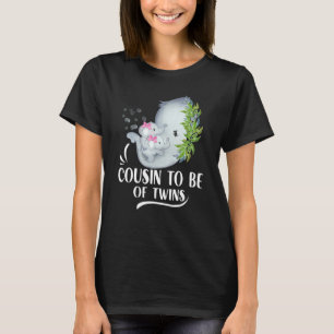 T-shirt Cousin Être De Twins Twin Baby Girls Elephant Bab