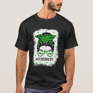 T-shirt Cousin Messy Bun St Patrick's Day Funny Irish Luck