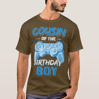 T-shirt Cousin of the Birthday Boy Matching Vidéo Jeu Bir
