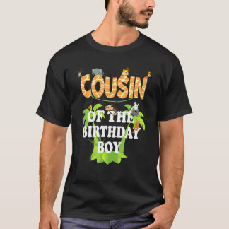 T-shirt Cousin Of The Birthday Boy Zoo Thème Animal Party