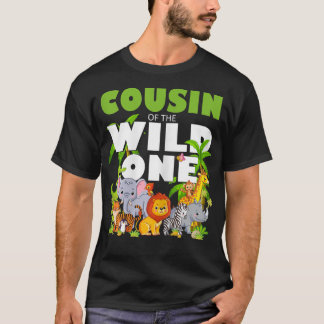 T-shirt Cousin of the Wild One Zoo Anniversaire Safari Jun
