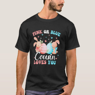 T-shirt Cousin Rose ou Bleu T'aime Bébé de Pâques R