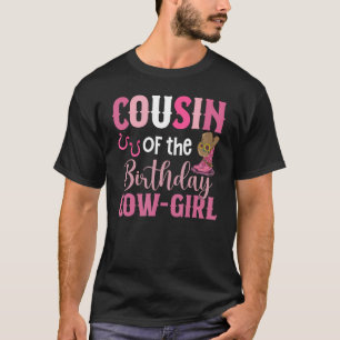 T-shirt Cousine de la fille d'anniversaire Cow Girl Rodeo