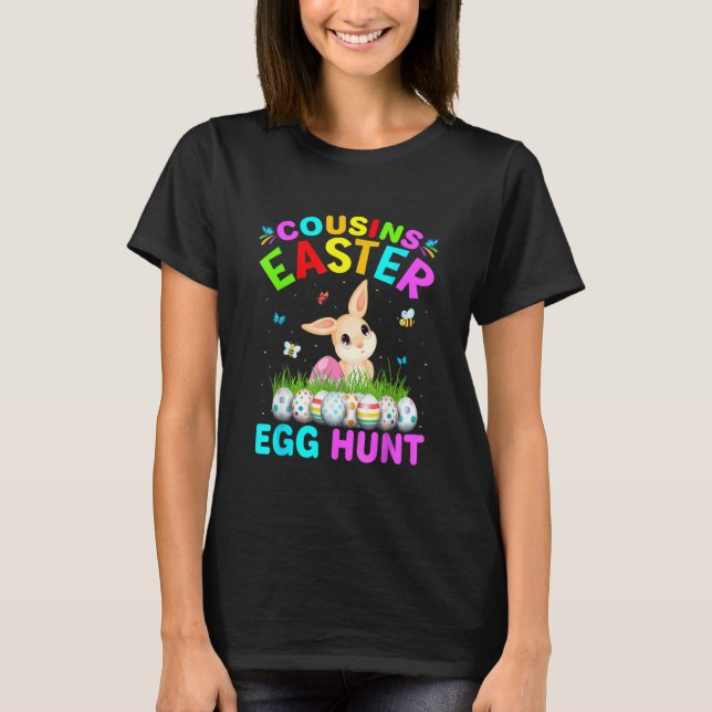 T-shirt Cousins Chasse aux oeufs de Pâques Oeufs de Pâques (Devant)