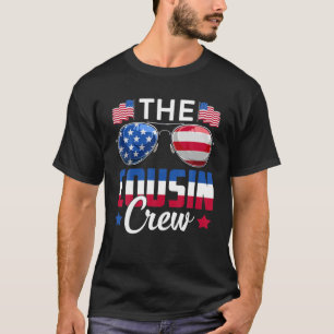 T-shirt Coussin Crew USA Drapeau Lunettes de soleil Famill
