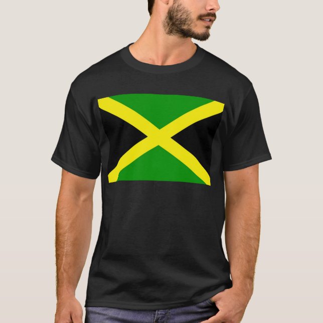 T-shirt Coût bas ! Drapeau de la Jamaïque (Devant)