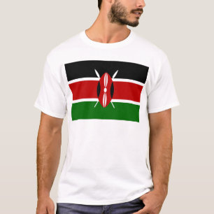 T-shirt Coût bas ! Drapeau du Kenya