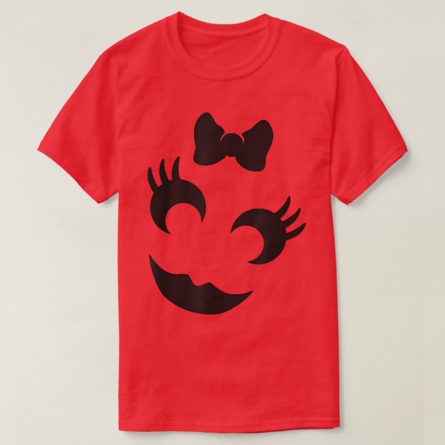 T-shirt Coute Jack O'Lantern Pompon Wink Face Funny (Design devant)