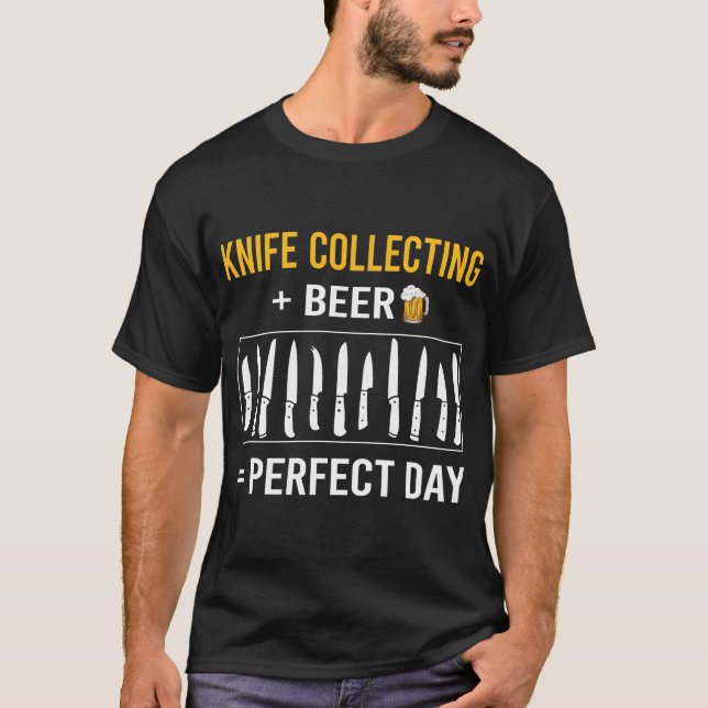 T-shirt Couteau de jour de la bière collecte couteaux (Devant)