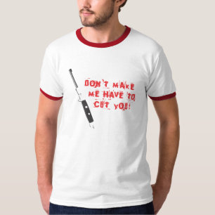 T-shirt Couteau de peigne de cran d'arrêt