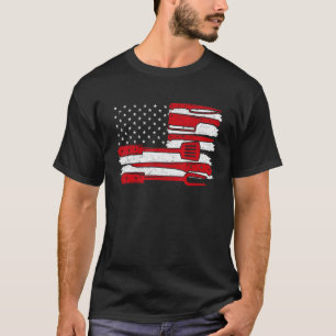 T-shirt Couteaux du pavillon boucher américain USA