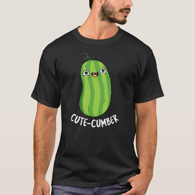 T-shirt Coutecumber Funny Concomber Pun Dark BG (Devant)