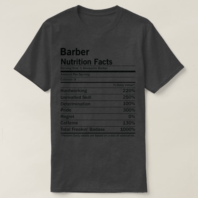 T-shirt Coûts nutritionnels 2 (Design devant)