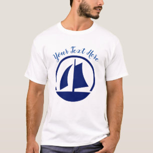 T-shirt Coutume de monogramme ou de nom de voilier