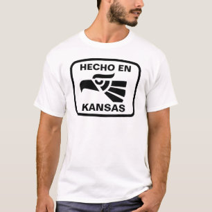 T-shirt Coutume de personalizado d'en le Kansas de Hecho