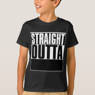 T-SHIRT COUTUME DROITE D'OUTTA QUE VOTRE TEXTE ICI PIQUENT