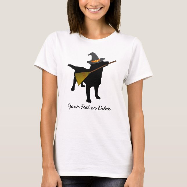 T-shirt Coutume noire drôle de casquette de sorcière de (Devant)
