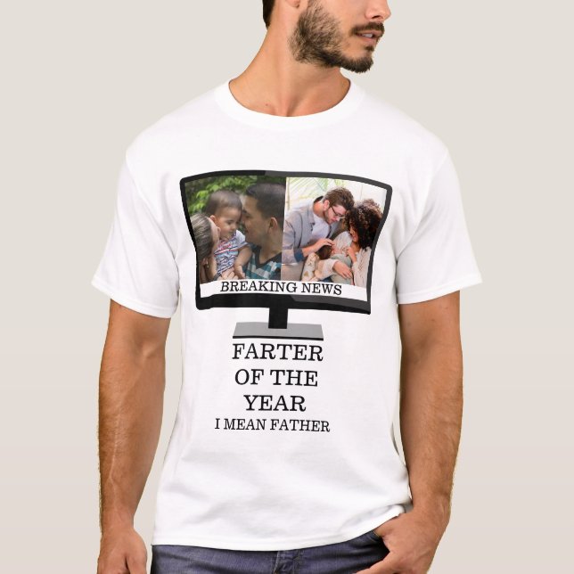 T-shirt Coutume TV plus loin de l'année drôle papa 2 photo (Devant)