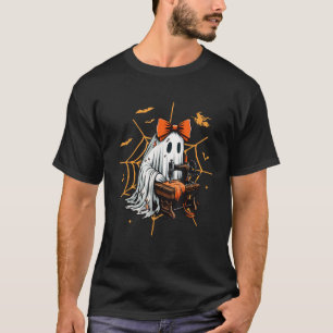 T-shirt Couturière fantôme mignonne cousant un costume eff